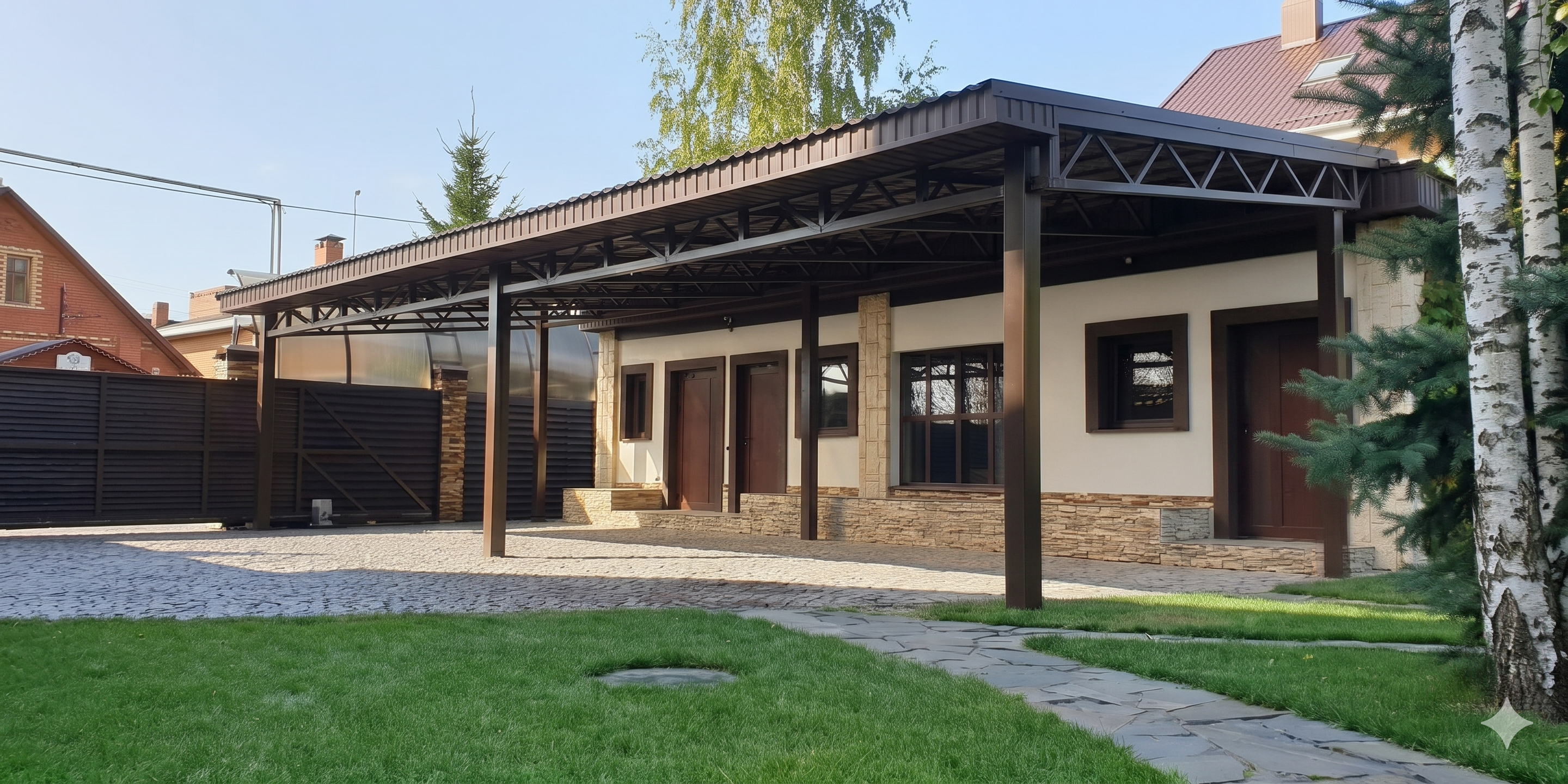 Участок после монтажа